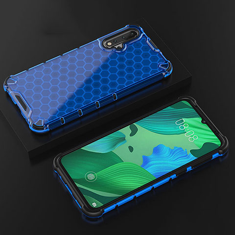 Coque Ultra Fine TPU Souple Housse Etui Transparente S08 pour Huawei Nova 5 Bleu