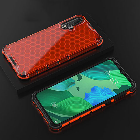 Coque Ultra Fine TPU Souple Housse Etui Transparente S08 pour Huawei Nova 5 Pro Rouge