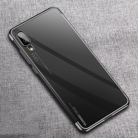 Coque Ultra Fine TPU Souple Housse Etui Transparente S08 pour Huawei P20 Noir