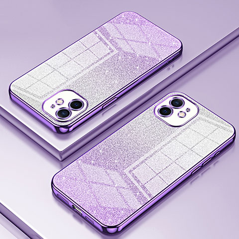 Coque Ultra Fine TPU Souple Housse Etui Transparente SY1 pour Apple iPhone 11 Violet