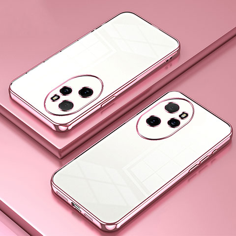 Coque Ultra Fine TPU Souple Housse Etui Transparente SY1 pour Huawei Honor 100 Pro 5G Or Rose