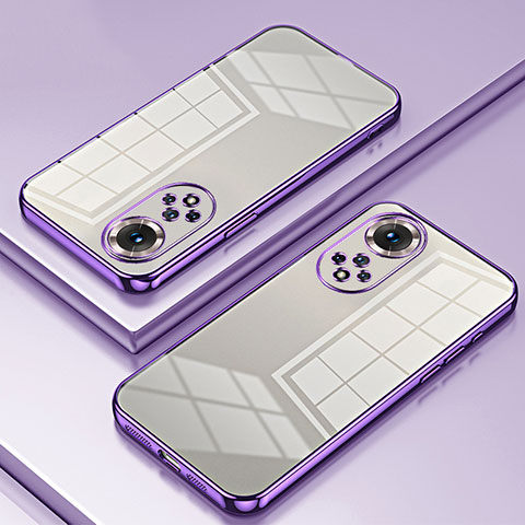 Coque Ultra Fine TPU Souple Housse Etui Transparente SY1 pour Huawei Honor 50 5G Violet