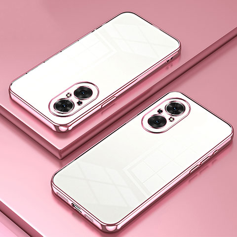 Coque Ultra Fine TPU Souple Housse Etui Transparente SY1 pour Huawei Honor 50 SE 5G Or Rose