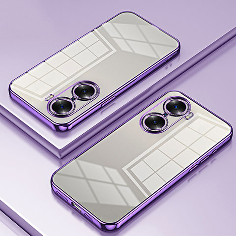 Coque Ultra Fine TPU Souple Housse Etui Transparente SY1 pour Huawei Honor 60 5G Violet