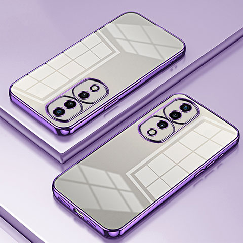 Coque Ultra Fine TPU Souple Housse Etui Transparente SY1 pour Huawei Honor 70 Pro 5G Violet