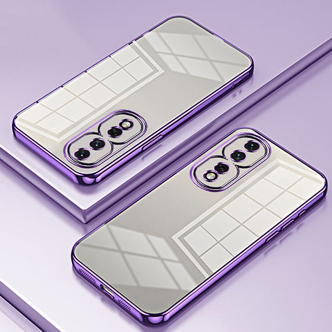 Coque Ultra Fine TPU Souple Housse Etui Transparente SY1 pour Huawei Honor 80 Pro 5G Violet