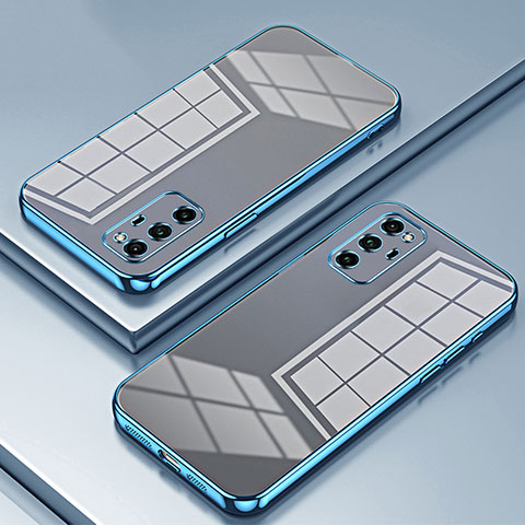 Coque Ultra Fine TPU Souple Housse Etui Transparente SY1 pour Huawei Honor V30 Pro 5G Bleu