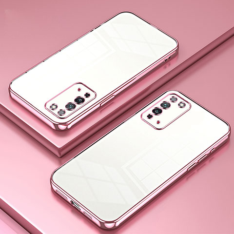 Coque Ultra Fine TPU Souple Housse Etui Transparente SY1 pour Huawei Honor X10 5G Or Rose