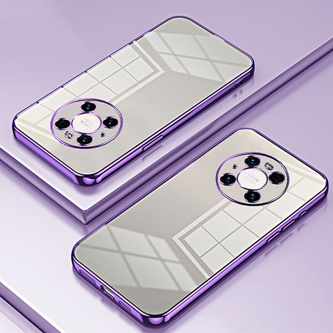 Coque Ultra Fine TPU Souple Housse Etui Transparente SY1 pour Huawei Mate 40 Pro Violet