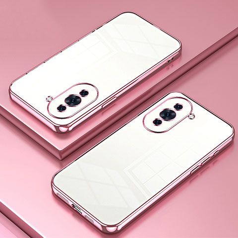 Coque Ultra Fine TPU Souple Housse Etui Transparente SY1 pour Huawei Nova 10 Or Rose