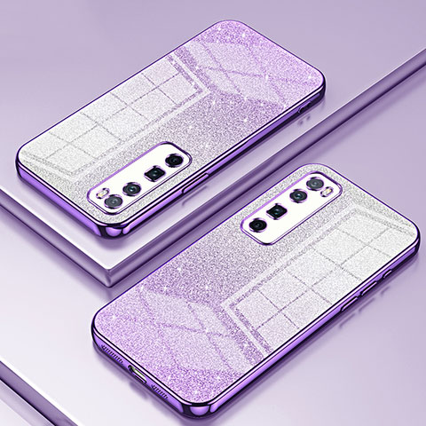 Coque Ultra Fine TPU Souple Housse Etui Transparente SY1 pour Huawei Nova 7 Pro 5G Violet