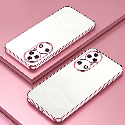 Coque Ultra Fine TPU Souple Housse Etui Transparente SY1 pour Huawei P50 Or Rose