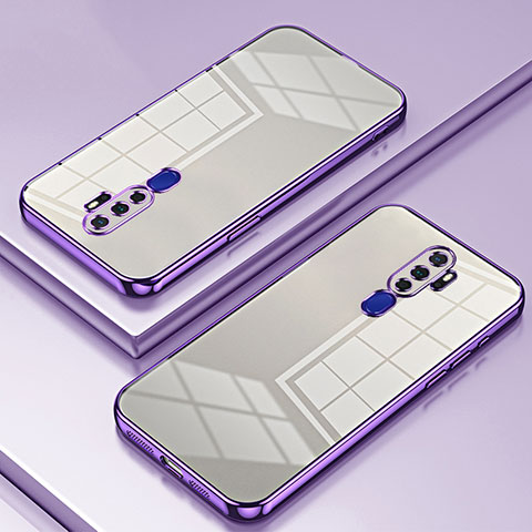 Coque Ultra Fine TPU Souple Housse Etui Transparente SY1 pour Oppo A11X Violet