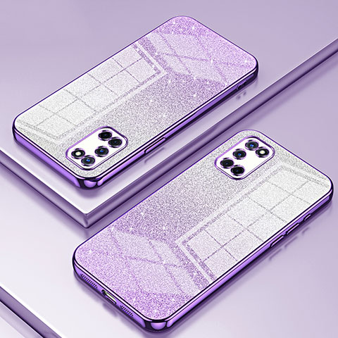 Coque Ultra Fine TPU Souple Housse Etui Transparente SY1 pour Oppo A52 Violet