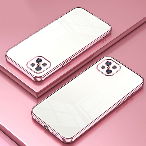 Coque Ultra Fine TPU Souple Housse Etui Transparente SY1 pour Oppo A92s 5G Or Rose