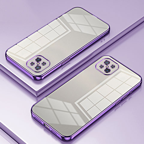 Coque Ultra Fine TPU Souple Housse Etui Transparente SY1 pour Oppo A92s 5G Violet