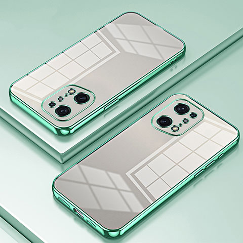 Coque Ultra Fine TPU Souple Housse Etui Transparente SY1 pour Oppo Find X5 Pro 5G Vert