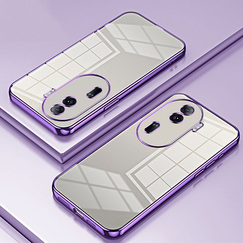 Coque Ultra Fine TPU Souple Housse Etui Transparente SY1 pour Oppo Reno11 Pro 5G Violet