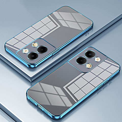 Coque Ultra Fine TPU Souple Housse Etui Transparente SY1 pour Oppo Reno9 Pro 5G Bleu