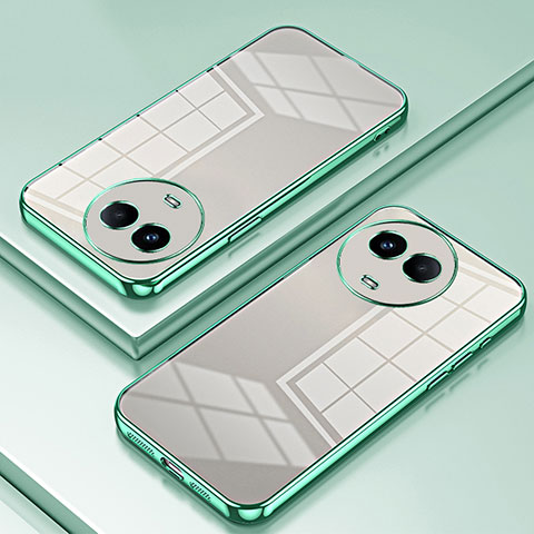 Coque Ultra Fine TPU Souple Housse Etui Transparente SY1 pour Realme 11 5G Vert