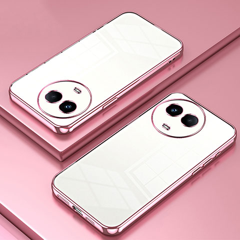 Coque Ultra Fine TPU Souple Housse Etui Transparente SY1 pour Realme V50 5G Or Rose