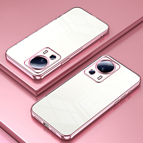 Coque Ultra Fine TPU Souple Housse Etui Transparente SY1 pour Xiaomi Civi 2 5G Or Rose