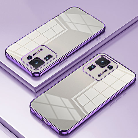 Coque Ultra Fine TPU Souple Housse Etui Transparente SY1 pour Xiaomi Mi Mix 4 5G Violet