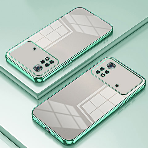 Coque Ultra Fine TPU Souple Housse Etui Transparente SY1 pour Xiaomi Poco X4 Pro 5G Vert