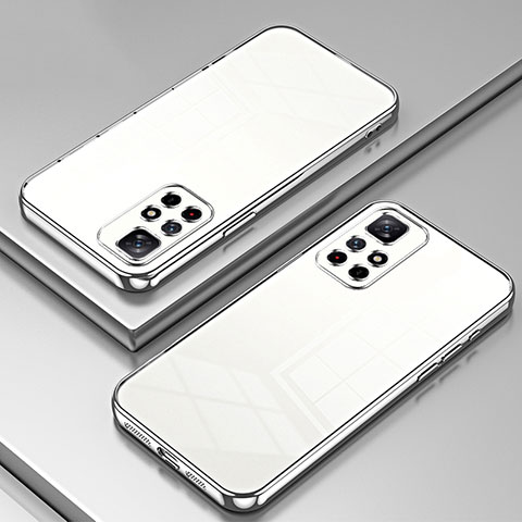 Coque Ultra Fine TPU Souple Housse Etui Transparente SY1 pour Xiaomi Redmi Note 11 5G Argent