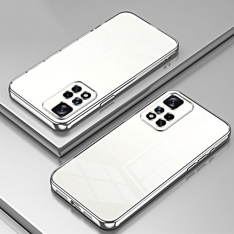 Coque Ultra Fine TPU Souple Housse Etui Transparente SY1 pour Xiaomi Redmi Note 11 Pro 5G Argent