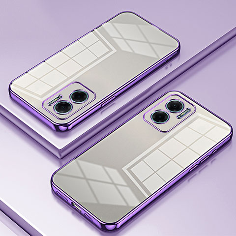 Coque Ultra Fine TPU Souple Housse Etui Transparente SY1 pour Xiaomi Redmi Note 11E 5G Violet