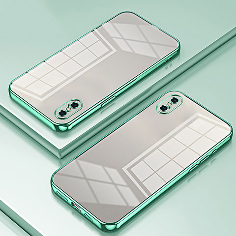 Coque Ultra Fine TPU Souple Housse Etui Transparente SY2 pour Apple iPhone Xs Max Vert