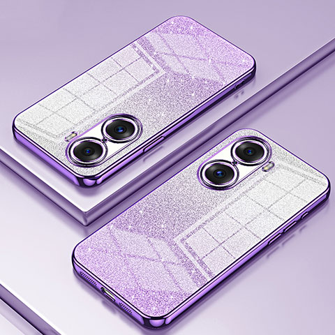 Coque Ultra Fine TPU Souple Housse Etui Transparente SY2 pour Huawei Honor 60 Pro 5G Violet