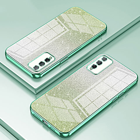 Coque Ultra Fine TPU Souple Housse Etui Transparente SY2 pour Huawei Honor Play4T Pro Vert