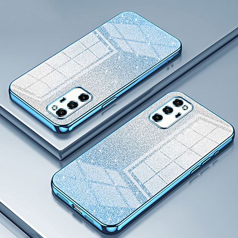 Coque Ultra Fine TPU Souple Housse Etui Transparente SY2 pour Huawei Honor V30 Pro 5G Bleu