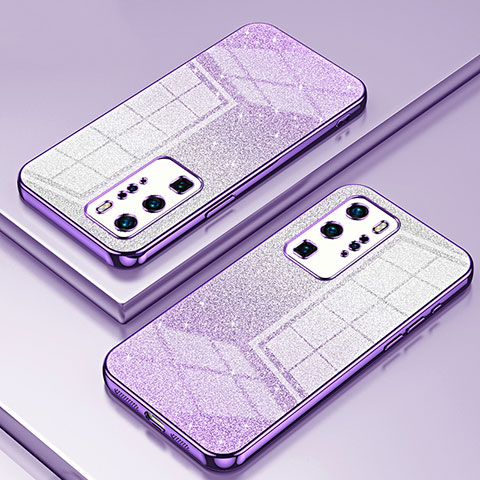 Coque Ultra Fine TPU Souple Housse Etui Transparente SY2 pour Huawei P40 Pro Violet