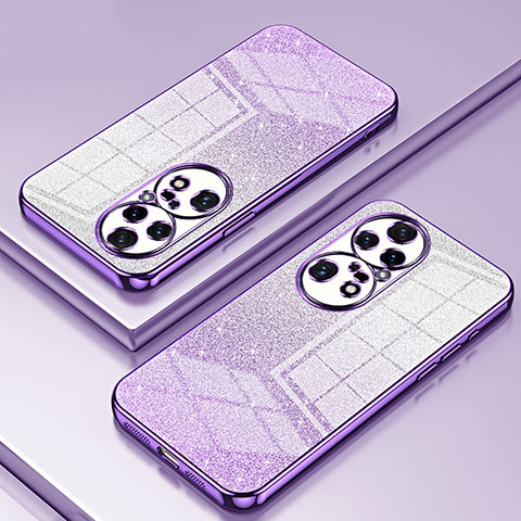 Coque Ultra Fine TPU Souple Housse Etui Transparente SY2 pour Huawei P50 Pro Violet