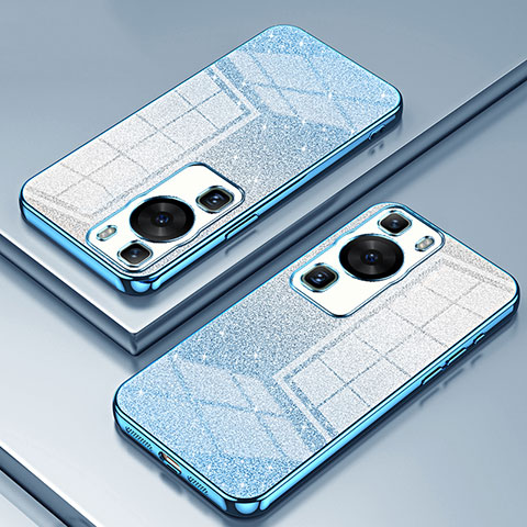 Coque Ultra Fine TPU Souple Housse Etui Transparente SY2 pour Huawei P60 Pro Bleu