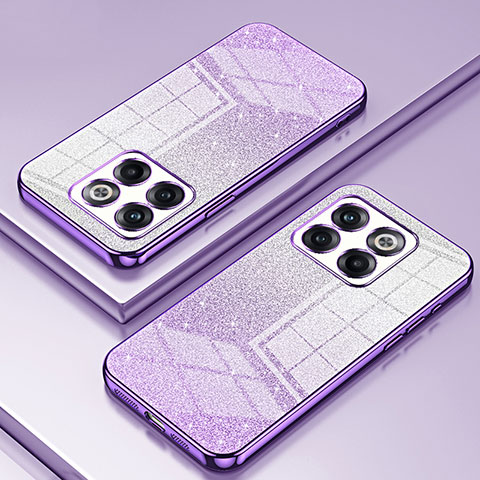 Coque Ultra Fine TPU Souple Housse Etui Transparente SY2 pour OnePlus 10T 5G Violet