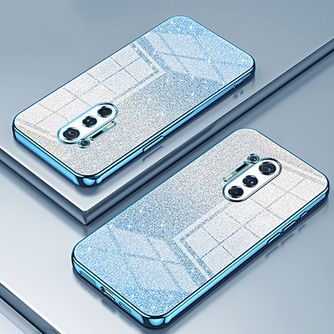 Coque Ultra Fine TPU Souple Housse Etui Transparente SY2 pour OnePlus 8 Pro Bleu