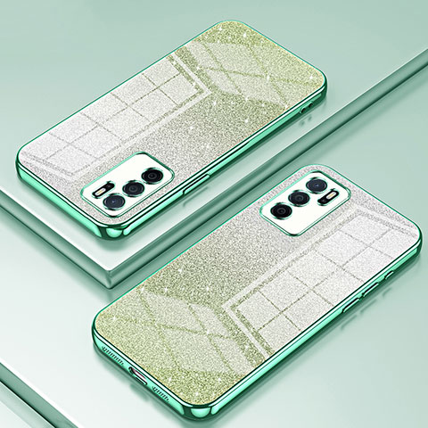 Coque Ultra Fine TPU Souple Housse Etui Transparente SY2 pour Oppo A54s Vert