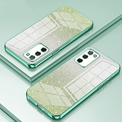 Coque Ultra Fine TPU Souple Housse Etui Transparente SY2 pour Oppo A55 5G Vert