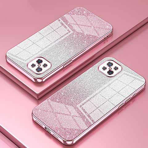 Coque Ultra Fine TPU Souple Housse Etui Transparente SY2 pour Oppo A92s 5G Or Rose