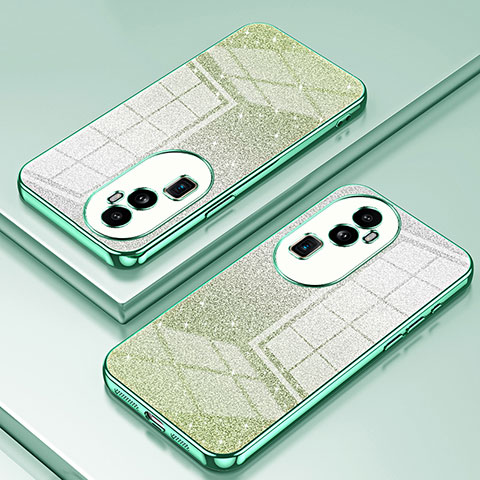 Coque Ultra Fine TPU Souple Housse Etui Transparente SY2 pour Oppo Reno10 Pro+ Plus 5G Vert