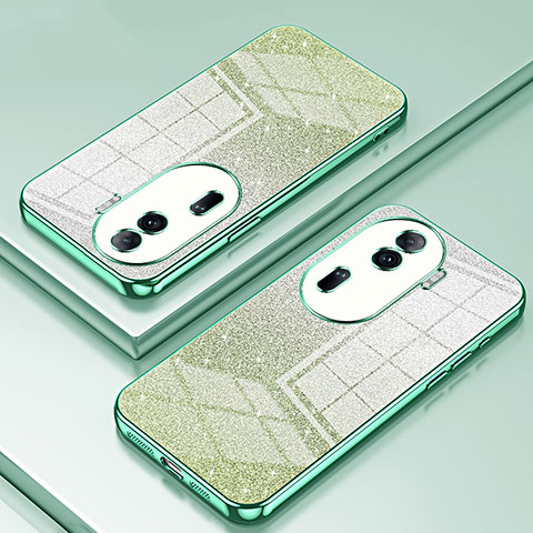 Coque Ultra Fine TPU Souple Housse Etui Transparente SY2 pour Oppo Reno11 Pro 5G Vert