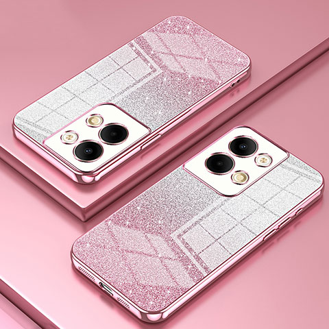 Coque Ultra Fine TPU Souple Housse Etui Transparente SY2 pour Oppo Reno9 Pro 5G Or Rose