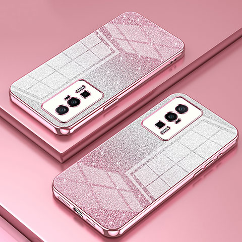 Coque Ultra Fine TPU Souple Housse Etui Transparente SY2 pour Xiaomi Poco F5 Pro 5G Or Rose