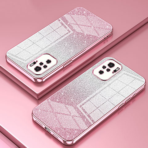 Coque Ultra Fine TPU Souple Housse Etui Transparente SY2 pour Xiaomi Redmi Note 10 4G Or Rose