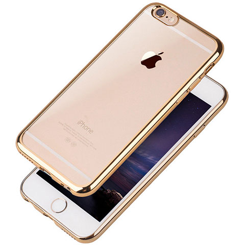 Coque Ultra Fine TPU Souple Housse Etui Transparente T08 pour Apple iPhone 6 Or