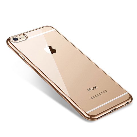 Coque Ultra Fine TPU Souple Housse Etui Transparente T09 pour Apple iPhone 6S Plus Or